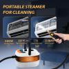 Hapyvergo 2500W Handheld Steam Cleaner, Pressurized Steam Cleaning Machine with 3 Brush Heads, 20s Heat Up, 1L Tank, Multipurpose Mini Portable Steamer for Tile, Grout, Furniture, Kitchen, Car, Home view 2