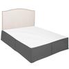 100% Cotton 600 Thread Count Dust Ruffled Classic Tailored Styling Pleated Bed Skirt, 1 Piece Box Pleated Bed Skirt 12" Drop Length (Twin Size, Dark Grey) view 1