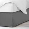 100% Cotton 600 Thread Count Dust Ruffled Classic Tailored Styling Pleated Bed Skirt, 1 Piece Box Pleated Bed Skirt 12" Drop Length (Twin Size, Dark Grey) view 3