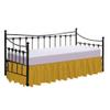 100% Cotton 600 Thread Count Daybed Skirt, 1 Piece Daybed Skirt Dust Ruffle Split Corners with 12" Drop Day Bed Skirts Three Side Coverage (Twin Size, Gold) view 1