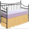 100% Cotton 600 Thread Count Daybed Skirt, 1 Piece Daybed Skirt Dust Ruffle Split Corners with 12" Drop Day Bed Skirts Three Side Coverage (Twin Size, Taupe) view 1