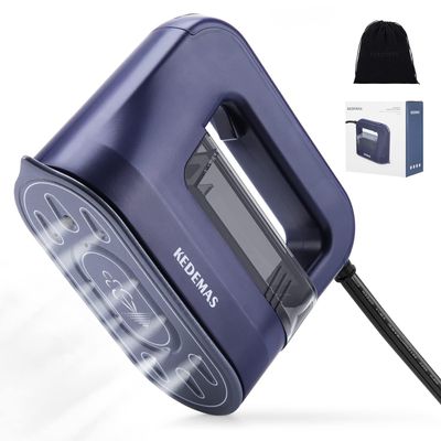 KEDEMAS Steamer Iron for Clothes,Portable Travel Mini Iron,1300W Powerful Garment Steamers,Horizontal, Vertical and Dry Ironing 4 in 1, 40s Fast Heat-up(Dark Blue)