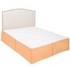 100% Cotton 600 Thread Count Dust Ruffled Classic Tailored Styling Pleated Bed Skirt, 1 Piece Box Pleated Bed Skirt 12" Drop Length (Queen Size, Orange) view 1