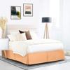 100% Cotton 600 Thread Count Dust Ruffled Classic Tailored Styling Pleated Bed Skirt, 1 Piece Box Pleated Bed Skirt 12" Drop Length (Queen Size, Orange) view 2