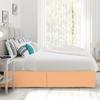 100% Cotton 600 Thread Count Dust Ruffled Classic Tailored Styling Pleated Bed Skirt, 1 Piece Box Pleated Bed Skirt 12" Drop Length (Queen Size, Orange) view 4