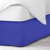 100% Cotton 600 Thread Count Dust Ruffled Classic Tailored Styling Pleated Bed Skirt, 1 Piece Box Pleated Bed Skirt 12" Drop Length (Queen Size, Royal Blue) view 3