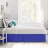 100% Cotton 600 Thread Count Dust Ruffled Classic Tailored Styling Pleated Bed Skirt, 1 Piece Box Pleated Bed Skirt 12" Drop Length (Queen Size, Royal Blue) view 4