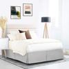 100% Cotton 600 Thread Count Dust Ruffled Classic Tailored Styling Pleated Bed Skirt, 1 Piece Box Pleated Bed Skirt 12" Drop Length (Full Size, Light Grey) view 2