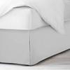 100% Cotton 600 Thread Count Dust Ruffled Classic Tailored Styling Pleated Bed Skirt, 1 Piece Box Pleated Bed Skirt 12" Drop Length (Full Size, Light Grey) view 3