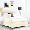100% Cotton 600 Thread Count Dust Ruffled Classic Tailored Styling Pleated Bed Skirt, 1 Piece Box Pleated Bed Skirt 12" Drop Length (Queen Size, Ivory) view 2