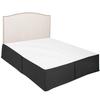 100% Cotton 600 Thread Count Dust Ruffled Classic Tailored Styling Pleated Bed Skirt, 1 Piece Box Pleated Bed Skirt 12" Drop Length (Queen Size, Black) view 1
