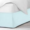 100% Cotton 600 Thread Count Dust Ruffled Classic Tailored Styling Pleated Bed Skirt, 1 Piece Box Pleated Bed Skirt 12" Drop Length (Full Size, Aqua) view 3