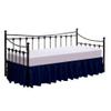 100% Cotton 600 Thread Count Daybed Skirt, 1 Piece Daybed Skirt Dust Ruffle Split Corners with 15" Drop Day Bed Skirts Three Side Coverage (Twin Size, Navy Blue) view 1