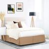 100% Cotton 600 Thread Count Dust Ruffled Classic Tailored Styling Pleated Bed Skirt, 1 Piece Box Pleated Bed Skirt 12" Drop Length (Queen Size, Taupe) view 2