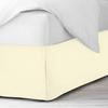 100% Cotton 600 Thread Count Dust Ruffled Classic Tailored Styling Pleated Bed Skirt, 1 Piece Box Pleated Bed Skirt 12" Drop Length (Full Size, Ivory) view 3