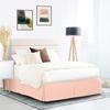 100% Cotton 600 Thread Count Dust Ruffled Classic Tailored Styling Pleated Bed Skirt, 1 Piece Box Pleated Bed Skirt 12" Drop Length (Queen Size, Peach) view 2