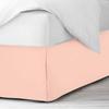 100% Cotton 600 Thread Count Dust Ruffled Classic Tailored Styling Pleated Bed Skirt, 1 Piece Box Pleated Bed Skirt 12" Drop Length (Queen Size, Peach) view 3