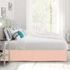 100% Cotton 600 Thread Count Dust Ruffled Classic Tailored Styling Pleated Bed Skirt, 1 Piece Box Pleated Bed Skirt 12" Drop Length (Queen Size, Peach) view 4