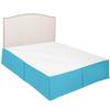 100% Cotton 600 Thread Count Dust Ruffled Classic Tailored Styling Pleated Bed Skirt, 1 Piece Box Pleated Bed Skirt 12" Drop Length (Queen Size, Turquoise) view 1