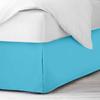 100% Cotton 600 Thread Count Dust Ruffled Classic Tailored Styling Pleated Bed Skirt, 1 Piece Box Pleated Bed Skirt 12" Drop Length (Queen Size, Turquoise) view 3