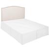 100% Cotton 600 Thread Count Dust Ruffled Classic Tailored Styling Pleated Bed Skirt, 1 Piece Box Pleated Bed Skirt 12" Drop Length (Twin Size, White) view 1