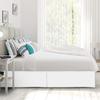 100% Cotton 600 Thread Count Dust Ruffled Classic Tailored Styling Pleated Bed Skirt, 1 Piece Box Pleated Bed Skirt 12" Drop Length (Twin Size, White) view 4
