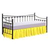 100% Cotton 600 Thread Count Daybed Skirt, 1 Piece Daybed Skirt Dust Ruffle Split Corners with 12" Drop Day Bed Skirts Three Side Coverage (Twin Size, Yellow) view 1