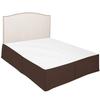 100% Cotton 600 Thread Count Dust Ruffled Classic Tailored Styling Pleated Bed Skirt, 1 Piece Box Pleated Bed Skirt 12" Drop Length (Full Size, Chocolate) view 1