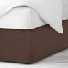 100% Cotton 600 Thread Count Dust Ruffled Classic Tailored Styling Pleated Bed Skirt, 1 Piece Box Pleated Bed Skirt 12" Drop Length (Full Size, Chocolate) view 3