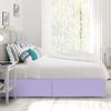 100% Cotton 600 Thread Count Dust Ruffled Classic Tailored Styling Pleated Bed Skirt, 1 Piece Box Pleated Bed Skirt 12" Drop Length (Full Size, Lavender) view 4
