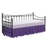 100% Cotton 600 Thread Count Daybed Skirt, 1 Piece Daybed Skirt Dust Ruffle Split Corners with 12" Drop Day Bed Skirts Three Side Coverage (Twin Size, Purple) view 1