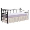 100% Cotton 600 Thread Count Daybed Skirt, 1 Piece Daybed Skirt Dust Ruffle Split Corners with 12" Drop Day Bed Skirts Three Side Coverage (Twin Size, Ivory) view 1