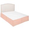 100% Cotton 600 Thread Count Dust Ruffled Classic Tailored Styling Pleated Bed Skirt, 1 Piece Box Pleated Bed Skirt 12" Drop Length (Twin Size, Peach) view 1