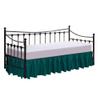 100% Cotton 600 Thread Count Daybed Skirt, 1 Piece Daybed Skirt Dust Ruffle Split Corners with 12" Drop Day Bed Skirts Three Side Coverage (Twin Size, Teal) view 1