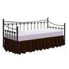 100% Cotton 600 Thread Count Daybed Skirt, 1 Piece Daybed Skirt Dust Ruffle Split Corners with 12" Drop Day Bed Skirts Three Side Coverage (Twin Size, Chocolate) view 1