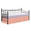 100% Cotton 600 Thread Count Daybed Skirt, 1 Piece Daybed Skirt Dust Ruffle Split Corners with 12" Drop Day Bed Skirts Three Side Coverage (Twin Size, Peach) view 1