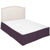 100% Cotton 600 Thread Count Dust Ruffled Classic Tailored Styling Pleated Bed Skirt, 1 Piece Box Pleated Bed Skirt 12" Drop Length (Full Size, Purple) view 1