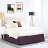 100% Cotton 600 Thread Count Dust Ruffled Classic Tailored Styling Pleated Bed Skirt, 1 Piece Box Pleated Bed Skirt 12" Drop Length (Full Size, Purple) view 2