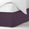 100% Cotton 600 Thread Count Dust Ruffled Classic Tailored Styling Pleated Bed Skirt, 1 Piece Box Pleated Bed Skirt 12" Drop Length (Full Size, Purple) view 3