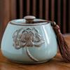 13cm Chinese Ceramic Tea Caddy Tea Sealed Storage Jar Decoration Kung Fu Tea Ceremony view 1