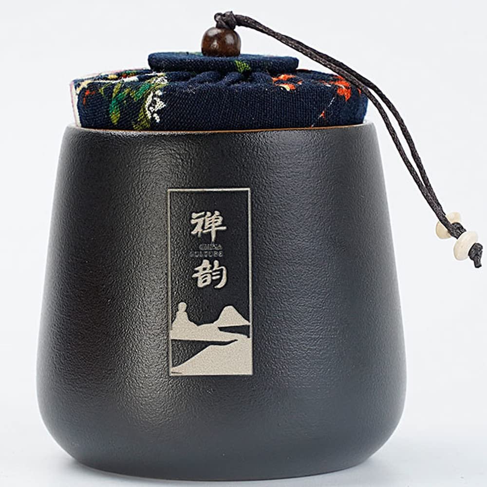 10cm Ceramics Tea Jar Containers Travel Tea Storage Box Portable Tea Caddy Spice Canister