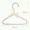 LUMoony 2Pcs Fashion Plastic Pearl Bow Clothes Clothing Hanger Hangers for Kids Children Pet Dog Faux Pearl Bow Clothes Hangers Plastic Pearl Beaded Bow Clothes Dress Coat Hanger view 3
