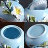 11.4cm Flower Decoration Ceramic Tea Tins Craft Tea Caddy Table Teaware Tea Jars view 2