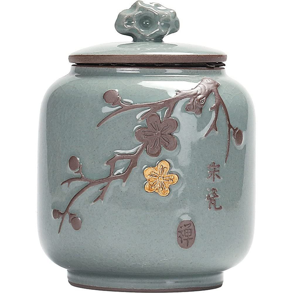 14.5cm Ceramic Sealed Tea Box Storage Tank Portable Tea Storage Tea Caddy Tea Jar