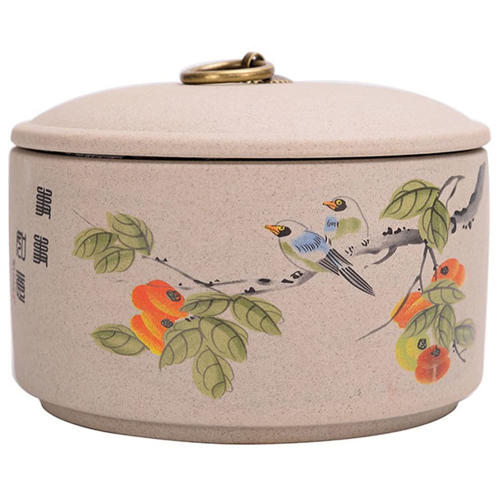 13.5cm Ceramics Tea Caddy Portable Sealed Jar Travel Tea Storage Spice Storage Tank