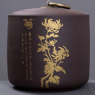 10.2cm Tea Caddy Puer Tea Storage Box Tea Jar Candy Container Purple Clay Storage Box