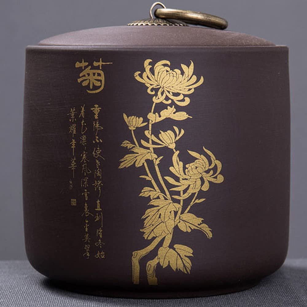 10.2cm Tea Caddy Puer Tea Storage Box Tea Jar Candy Container Purple Clay Storage Box