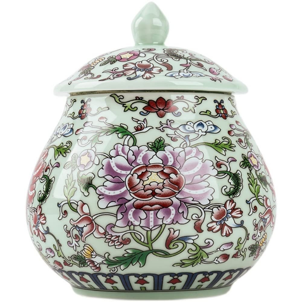 15.5cm Chinese Home Decoration Storage Tea Caddy Room Coffee Jar Table Accessories