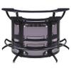 Coaster Home Furnishings - Dallas - 3-Piece Acrylic and Glass Home Bar Cabinet - Curved, Freestanding, Glass Shelves, Stemware Rack, Bottle Wine Rack - Contemporary - Dining Room - Black - 182135-S3 view 4