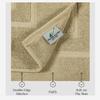 Feather & Stitch 2 Piece Towel Like Bath Mats (30x21 Inch) 100% Cotton Terry Bath Mats, Bathroom Shower Floor Mats [NOT A Bathroom Rug], Soft Absorbent Washable Mats - Linen view 4